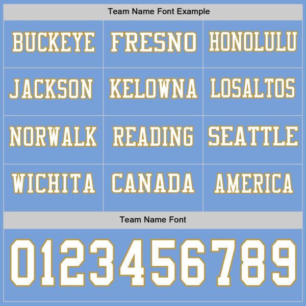 Custom Light Blue White-Old Gold Long Sleeve Authentic Football Jersey