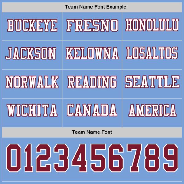 Custom Light Blue Crimson-White Long Sleeve Authentic Football Jersey