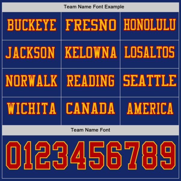 Custom Royal Red-Gold Long Sleeve Authentic Football Jersey