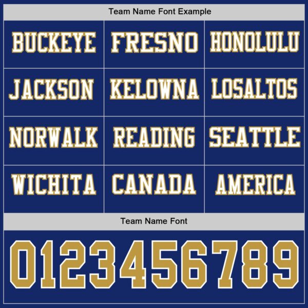 Custom Royal Old Gold-White Long Sleeve Authentic Football Jersey