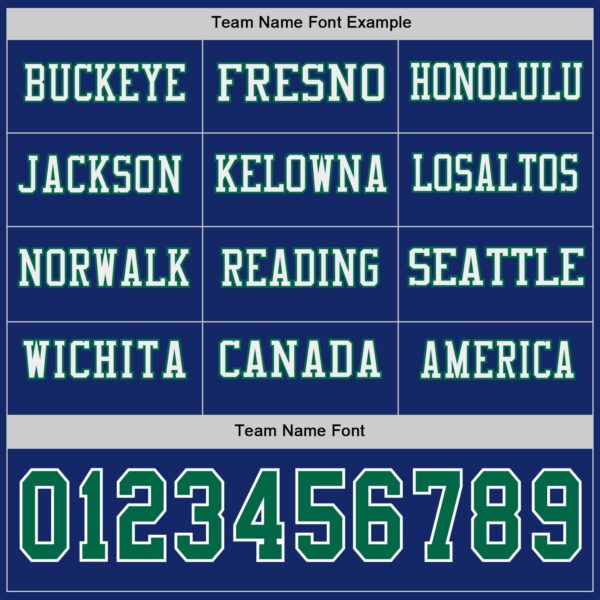 Custom Royal Kelly Green-White Long Sleeve Authentic Football Jersey