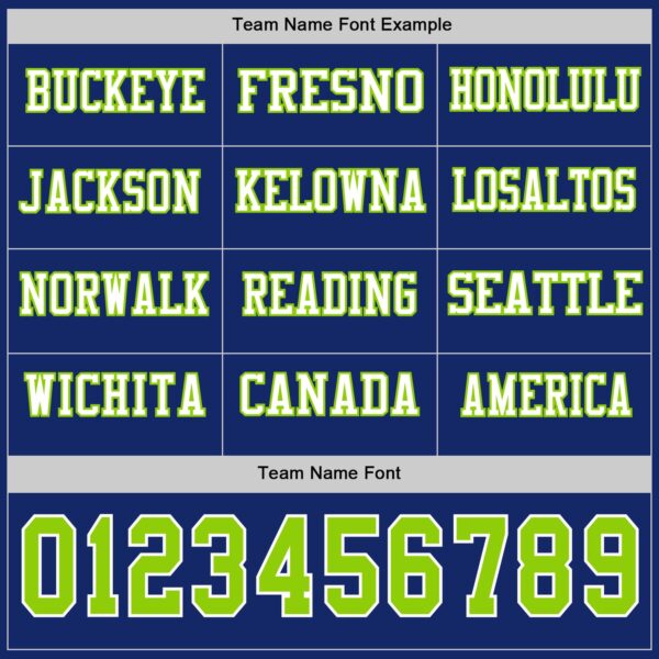 Custom Royal Neon Green-White Long Sleeve Authentic Football Jersey