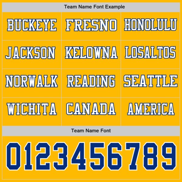 Custom Gold Royal-White Long Sleeve Authentic Football Jersey