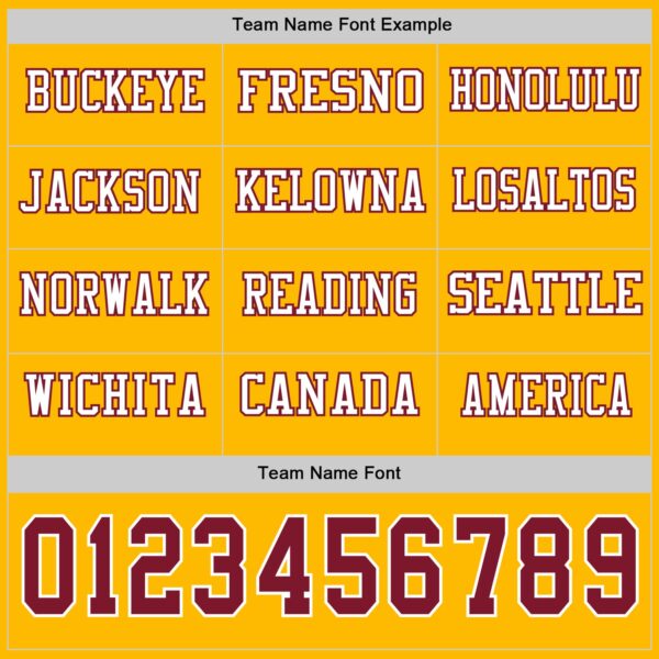 Custom Gold Crimson-White Long Sleeve Authentic Football Jersey