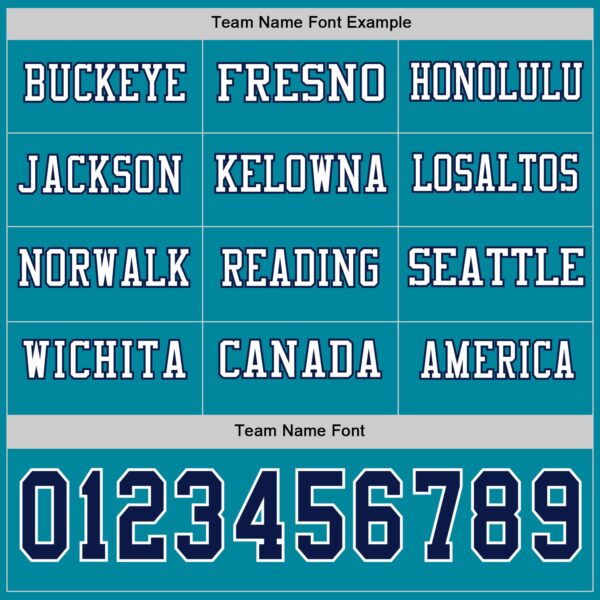 Custom Teal Navy-White Long Sleeve Authentic Football Jersey