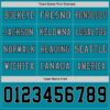 Custom Teal Black-Gray Long Sleeve Authentic Football Jersey