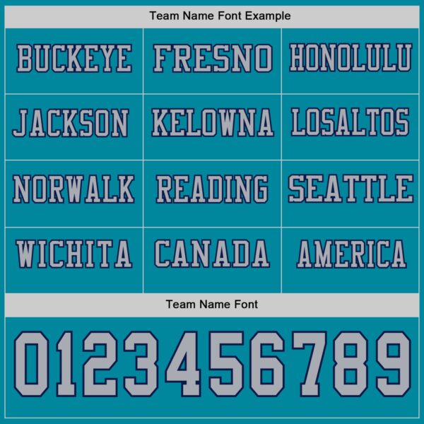 Custom Teal Gray-Navy Long Sleeve Authentic Football Jersey