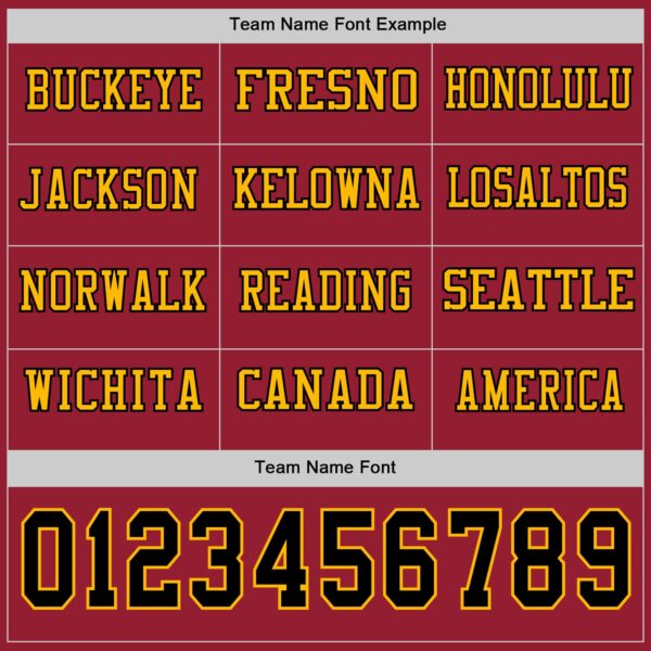 Custom Cardinal Black-Gold Long Sleeve Authentic Football Jersey