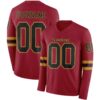 LongSleeve0826 Custom Cardinal Black-Old Gold Long Sleeve Authentic Football Jersey