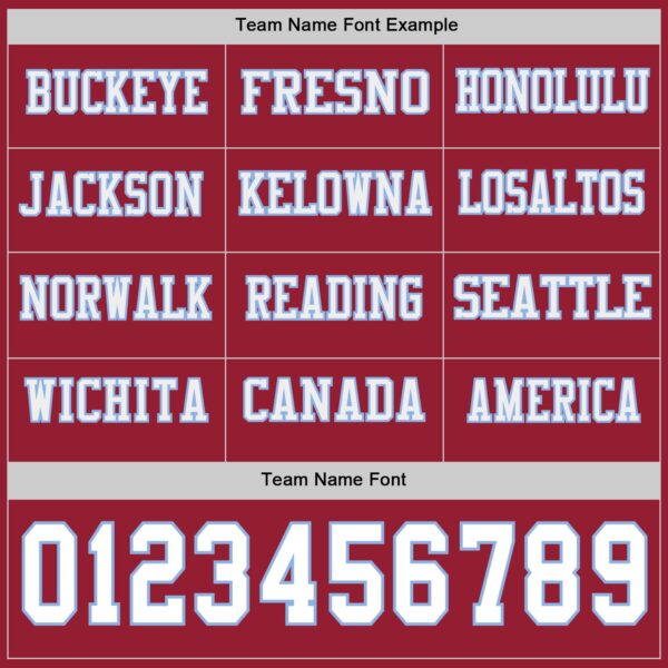 Custom Cardinal White-Light Blue Long Sleeve Authentic Football Jersey