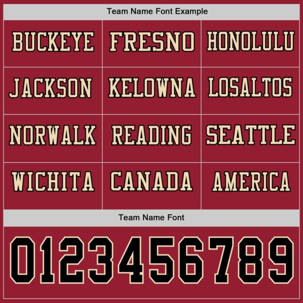 Custom Cardinal Black-Cream Long Sleeve Authentic Football Jersey