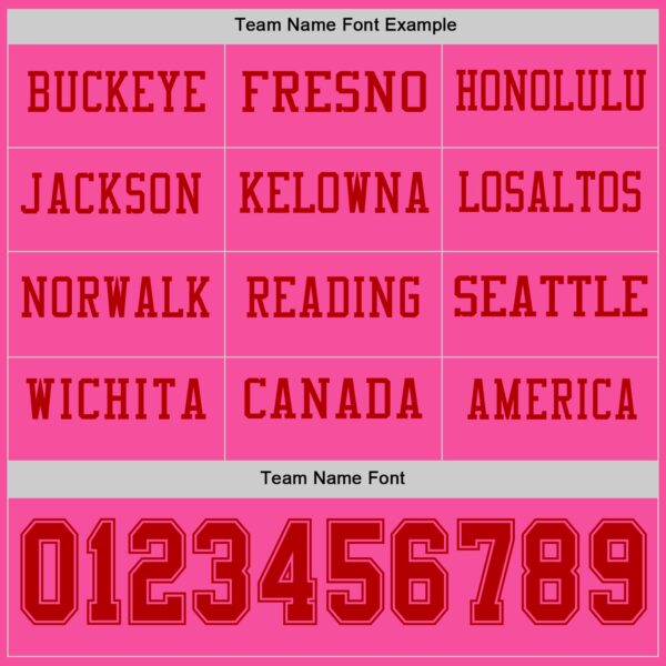 Custom Pink Red Long Sleeve Authentic Football Jersey