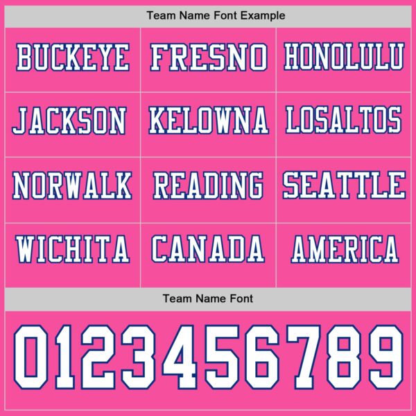 Custom Pink White-Royal Long Sleeve Authentic Football Jersey