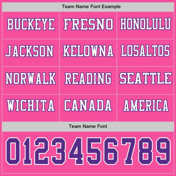 Custom Pink Purple-White Long Sleeve Authentic Football Jersey