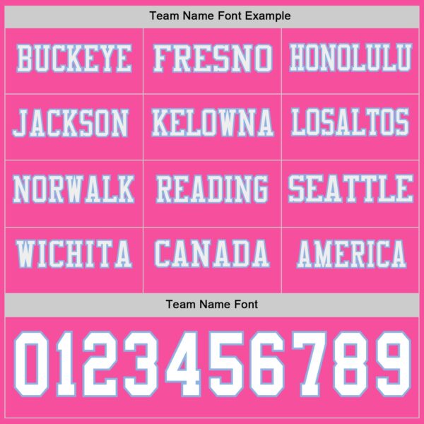 Custom Pink White-Light Blue Long Sleeve Authentic Football Jersey