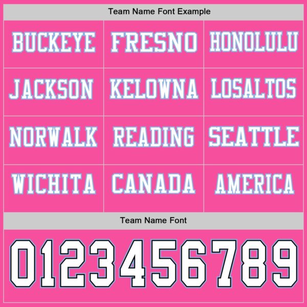 Custom Pink White Black-Light Blue Long Sleeve Authentic Football Jersey