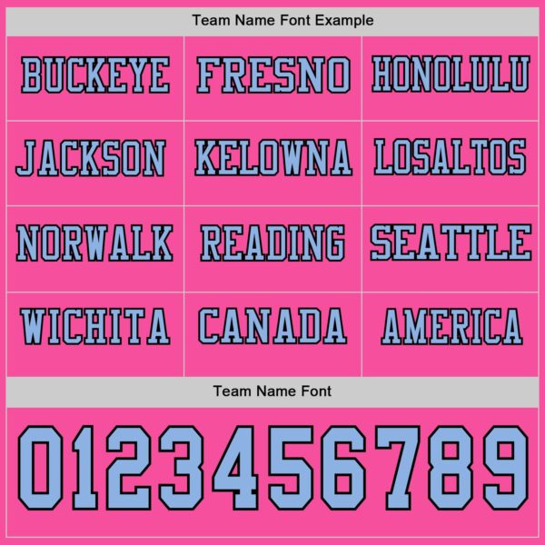 Custom Pink Light Blue-Black Long Sleeve Authentic Football Jersey