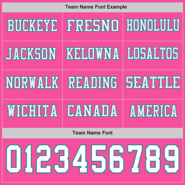 Custom Pink White-Teal Long Sleeve Authentic Football Jersey