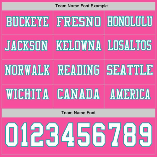 Custom Pink White-Aqua Long Sleeve Authentic Football Jersey