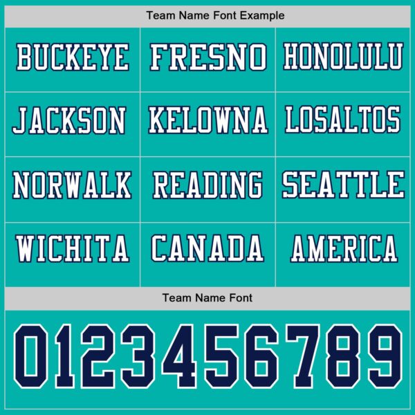 Custom Aqua Navy-White Long Sleeve Authentic Football Jersey