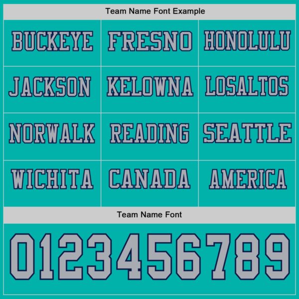 Custom Aqua Gray-Navy Long Sleeve Authentic Football Jersey