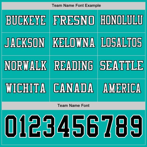 Custom Aqua Black-White Long Sleeve Authentic Football Jersey