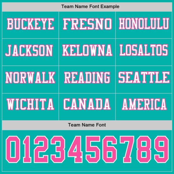 Custom Aqua Pink-White Long Sleeve Authentic Football Jersey