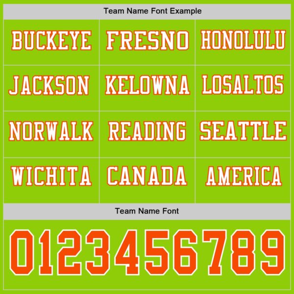 Custom Neon Green Orange-White Long Sleeve Authentic Football Jersey