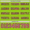 Custom Neon Green Pink-Navy Long Sleeve Authentic Football Jersey