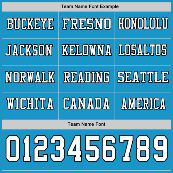 Custom Panther Blue White-Black Long Sleeve Authentic Football Jersey