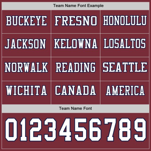 Custom Burgundy White-Navy Long Sleeve Authentic Football Jersey
