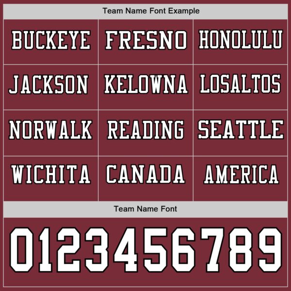 Custom Burgundy White-Black Long Sleeve Authentic Football Jersey