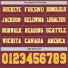 Custom Burgundy Gold-White Long Sleeve Authentic Football Jersey