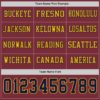 Custom Burgundy Navy-Gold Long Sleeve Authentic Football Jersey