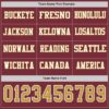 Custom Burgundy Old Gold-White Long Sleeve Authentic Football Jersey