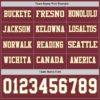 Custom Burgundy White-Old Gold Long Sleeve Authentic Football Jersey