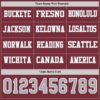 Custom Burgundy Gray-White Long Sleeve Authentic Football Jersey