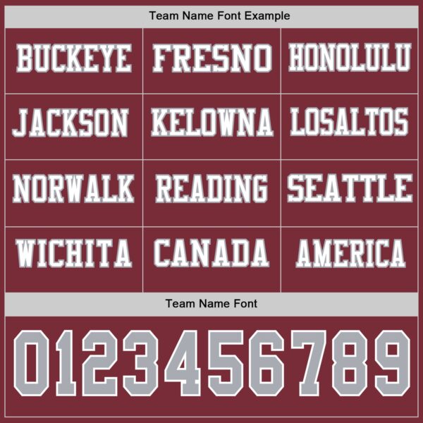 Custom Burgundy Gray-White Long Sleeve Authentic Football Jersey