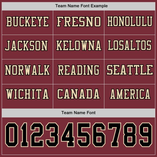 Custom Burgundy Black-Cream Long Sleeve Authentic Football Jersey