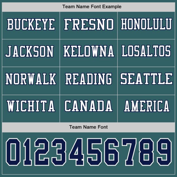 Custom Midnight Green Navy-White Long Sleeve Authentic Football Jersey