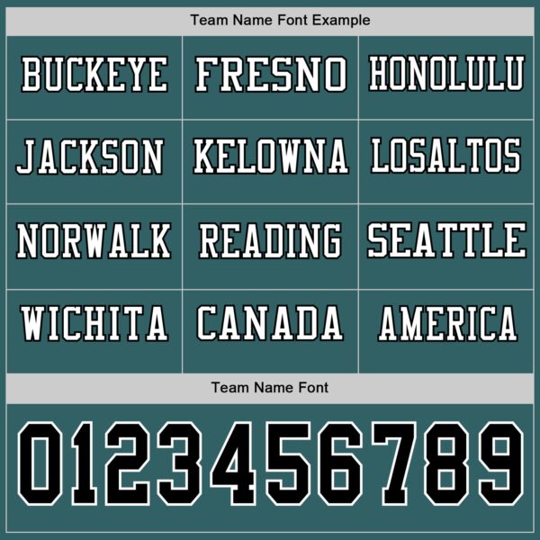 Custom Midnight Green Black-White Long Sleeve Authentic Football Jersey