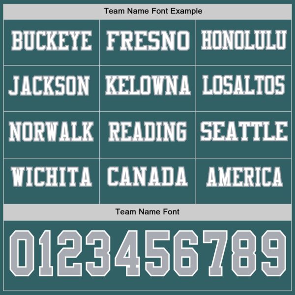 Custom Midnight Green Gray-White Long Sleeve Authentic Football Jersey