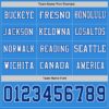 Custom Powder Blue Royal-White Long Sleeve Authentic Football Jersey