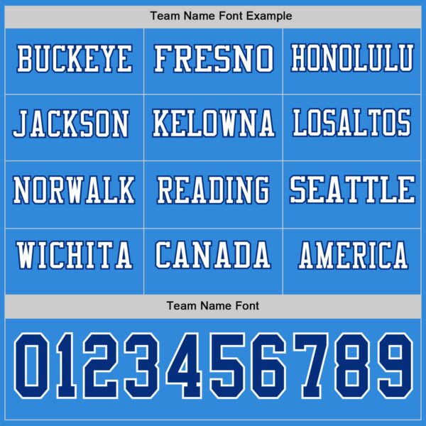 Custom Powder Blue Royal-White Long Sleeve Authentic Football Jersey