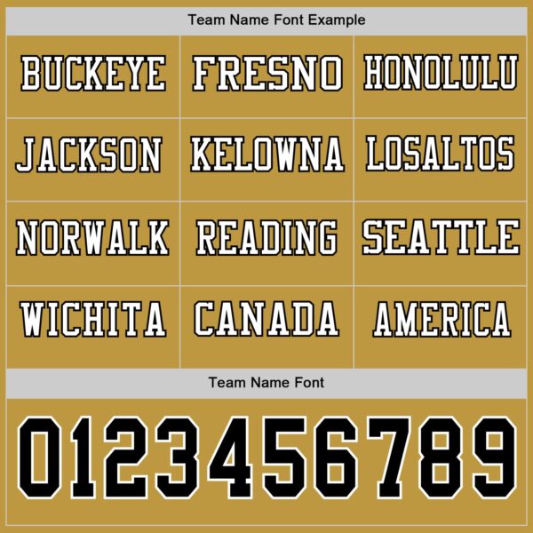 Custom Old Gold Black-White Long Sleeve Authentic Football Jersey