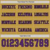 Custom Old Gold Purple-Black Long Sleeve Authentic Football Jersey