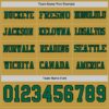 Custom Old Gold Kelly Green-Black Long Sleeve Authentic Football Jersey