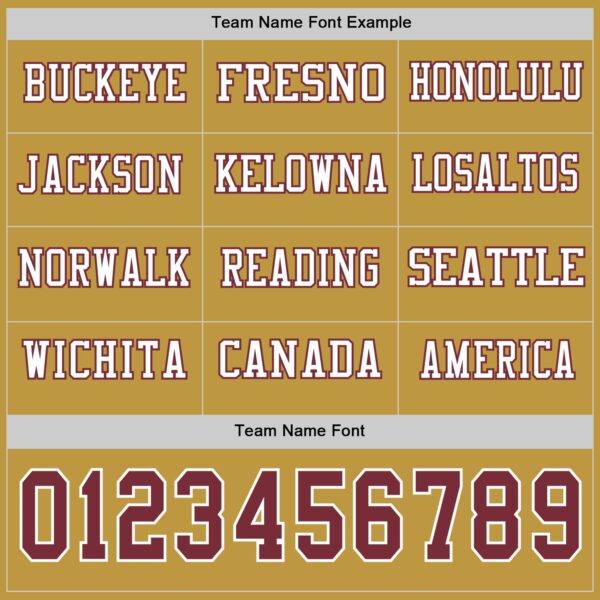 Custom Old Gold Burgundy-White Long Sleeve Authentic Football Jersey