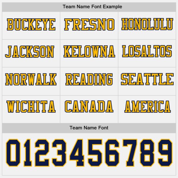 Custom White Navy-Gold Long Sleeve Authentic Football Jersey