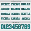Custom White Teal-Black Long Sleeve Authentic Football Jersey